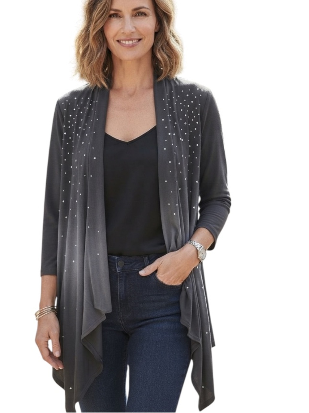 R&M Richard’s women’s cardigan size XL with glitter